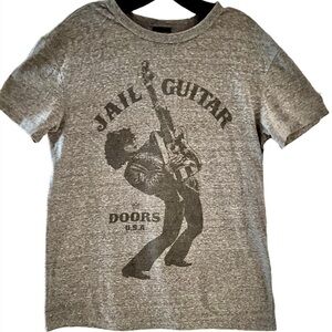 Obey awareness gray jail guitar doors USA crew t-shirt size small